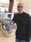 Gift basket donation to Orchard Elementary School